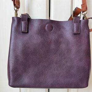 GH Bass purple crossbody. Vegan leather.